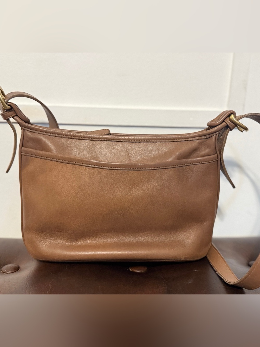 Coach Brown Leather vintage Crossbody Shoulder Bag
